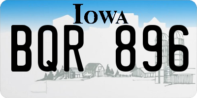 IA license plate BQR896