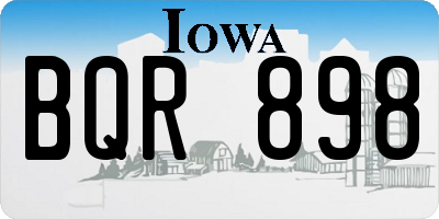 IA license plate BQR898