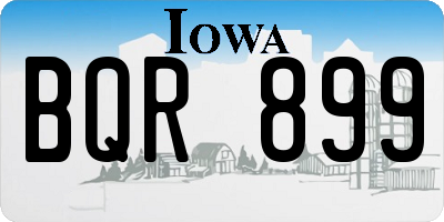 IA license plate BQR899