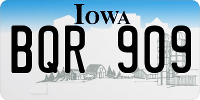 IA license plate BQR909