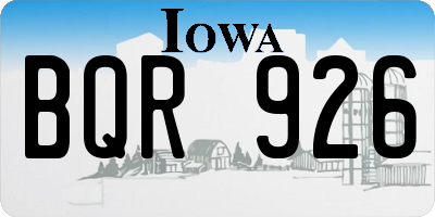 IA license plate BQR926