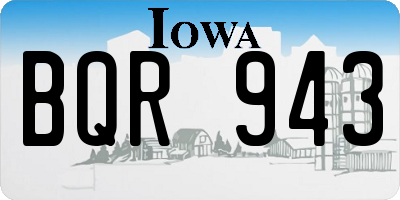 IA license plate BQR943
