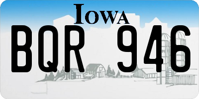 IA license plate BQR946
