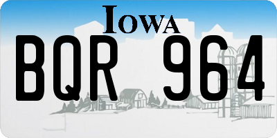 IA license plate BQR964