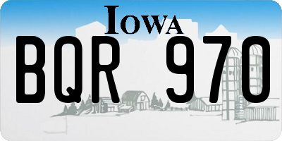 IA license plate BQR970