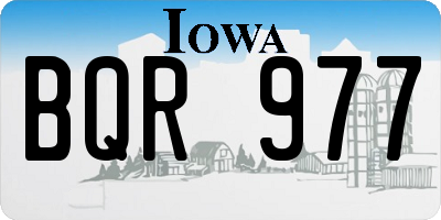 IA license plate BQR977