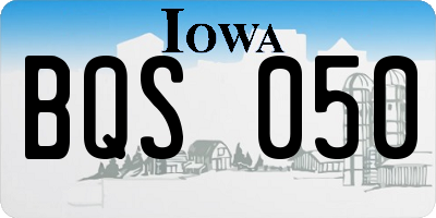 IA license plate BQS050