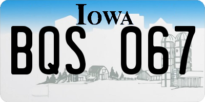 IA license plate BQS067