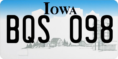 IA license plate BQS098