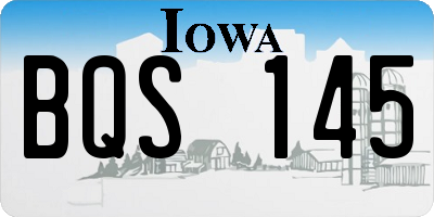 IA license plate BQS145