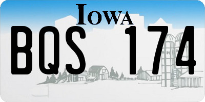 IA license plate BQS174