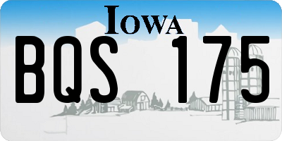 IA license plate BQS175