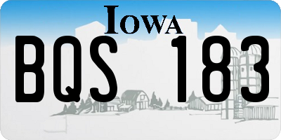 IA license plate BQS183