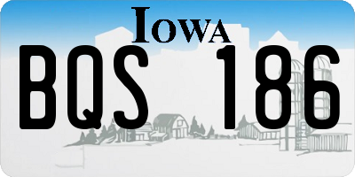 IA license plate BQS186