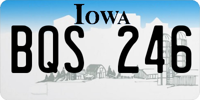 IA license plate BQS246