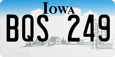 IA license plate BQS249