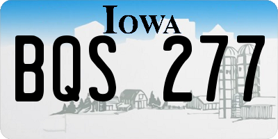 IA license plate BQS277