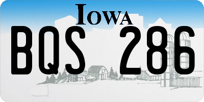 IA license plate BQS286