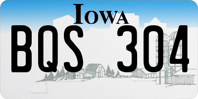 IA license plate BQS304