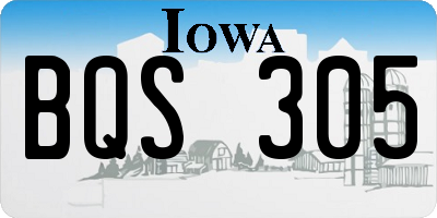 IA license plate BQS305
