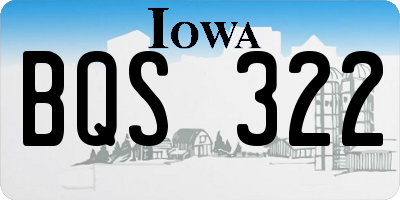 IA license plate BQS322