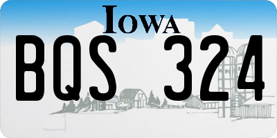 IA license plate BQS324