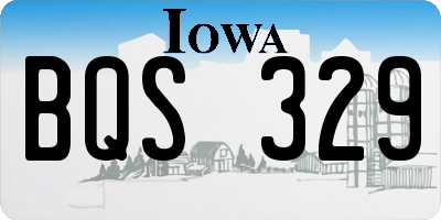 IA license plate BQS329