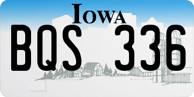 IA license plate BQS336
