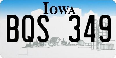 IA license plate BQS349