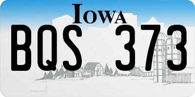 IA license plate BQS373