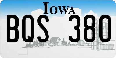 IA license plate BQS380