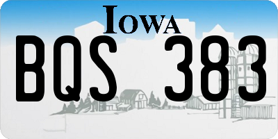 IA license plate BQS383