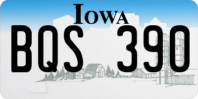 IA license plate BQS390