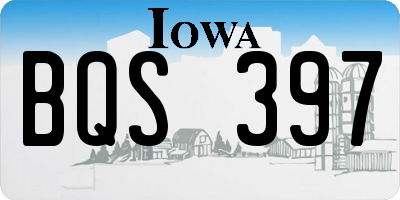 IA license plate BQS397