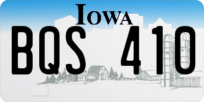 IA license plate BQS410