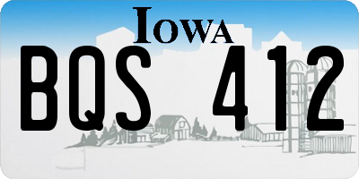 IA license plate BQS412