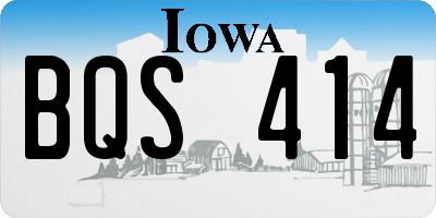 IA license plate BQS414