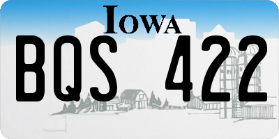 IA license plate BQS422