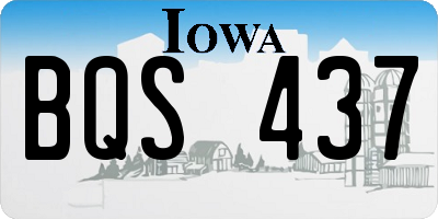 IA license plate BQS437