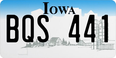 IA license plate BQS441