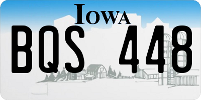 IA license plate BQS448