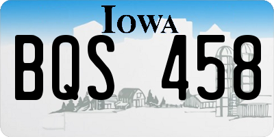 IA license plate BQS458