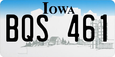 IA license plate BQS461