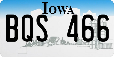 IA license plate BQS466