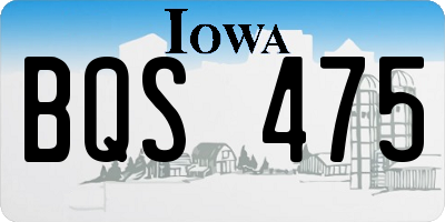 IA license plate BQS475