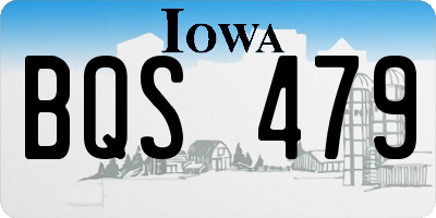 IA license plate BQS479