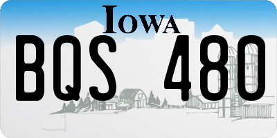 IA license plate BQS480