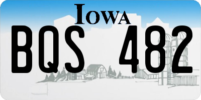 IA license plate BQS482