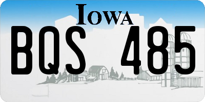 IA license plate BQS485