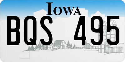 IA license plate BQS495